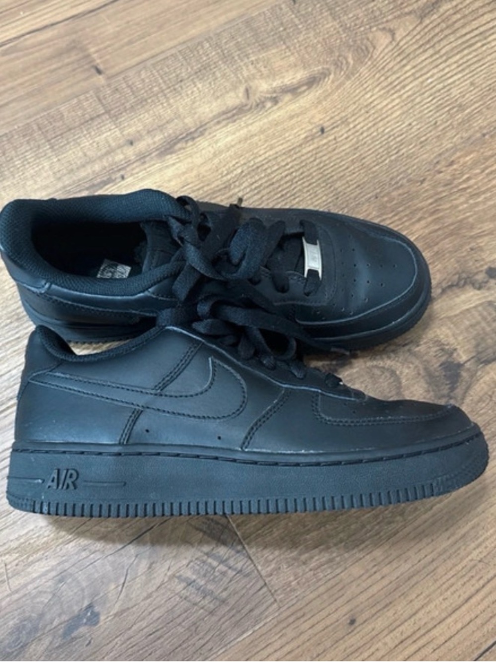 Nike Kids' Air Force 1 Low Black Sneakers 5.5Y